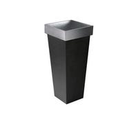 Primrose Zinc Tall Flared Square Outdoor Planter 89Cm