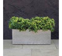 Primrose Zinc Trough Planter In Grey Stone Finish 100Cm