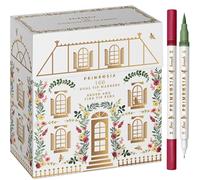 Primrosia 100 Dual Tip Marker Pens, Fineliner and Watercolor Brush Pens for Art Sketching Illustration Calligraphy or Journals Drawing Coloring