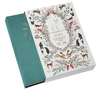 Primrosia A5 Dot Grid Watercolor Journal Notebook - 160 pages I 160gsm Premium Heavy Paper, No Bleed - Luxe Linen Hard Cover with Cute Deer Slip Cover (Woodlands Teal)