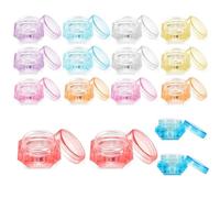 Primst 16pcs DIY Painting Tool Glue Clay Wax Holder Storage Container,Diamond Drilling Mud Painting Storage Bottle for DIY Art Craft (Diamond Shape)