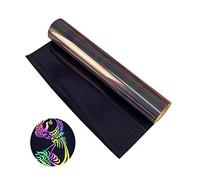 Primst Reflective Rainbow Heat Transfer Vinyl Roll 12inch X 5ft Iron on PU Transfer Vinyl DIY Heat Press Design for T-Shirt, Clothes, Hats and Other Textiles