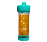Primula Press and Go Iced Tea Iced Tea Brewer and Tumbler for Loose Leaf or Bagged Teas, Double Wall Travel Tea Mug with Stainless Steel Infuser, Leakproof, Dishwasher Safe, Teal