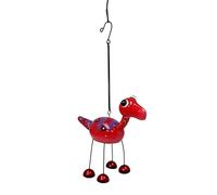 Primus Bobbin Dino Bell Wind Chime, Metal, Red, Brontosaurus