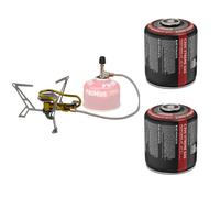 Primus Express Spider II Stove + 2 Coleman C300 Xtreme Gas