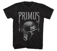 Primus Funk Metal Band Monkey Bowler Hat Ace of Spades Men's T Shirt Music Merch Black