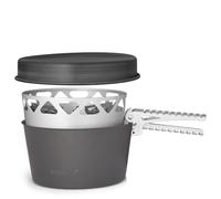 Primus Gas Stove Camping Cooking Set - Essential Plus Stove Set - 1x Camping Pan - 1x Camping Pot LiTech 2.3L - 1x Built in Gas Burner - Camping Cooking Equipment - Camping Stove Set - Camping Pan Set