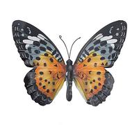 Primus Large Metal Butterfly, Orange and Black, 35 x 25cm
