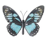 Primus Large Metal Cyan Blue Butterfly Garden Wall Ornament