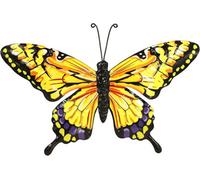 Primus Large Yellow Metal Butterfly Wall Art