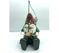 Primus Metal Gnome Fishing Garden Ornament Sculpture Gift, Hand Painted, 20 x 18 x 39.5cm