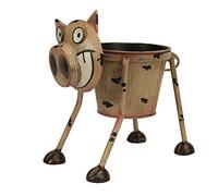 Primus® Quirky Metal Hand Painted Goofy Pig Planter for Indoor or Outdoor Use