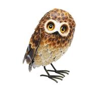 Primus Small Standing Metal Brown Owl, Size: 28cm x 20cm x 13cm
