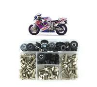 PRIMUZ Compatible With Yamaha YZF750R 1993 1994 1995 1996 1997 1998 Complete Full Fairing Kit Cowling Bolts Kit Side Covering Bolt YZF 750R (Color : Silver)