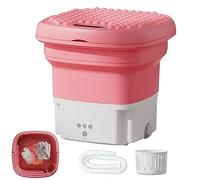 PRIMUZ Foldable Washing Machine, 2.8 L Portable Washing, Small Washer Dryer Machine, Tabletop Washing Machine for Underwear, Clothes, Small Washer