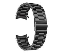 PRIMUZ Galaxy Watch 46mm Strap Compatible With Samsung Gear S3 Frontier Band No Gap Design Stainless Steel Metal Business Gear S3 Classic Bracelet (Color : Noir, Size : 22mm)