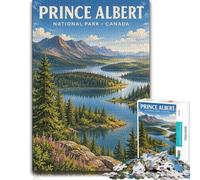 Prince Albert National Park Canada Poster Jigsaw Puzzle, 1000 Piece | For the festive season: 1000-piece jigsaw puzzle for adults offers 1000 pieces for the Christmas break.