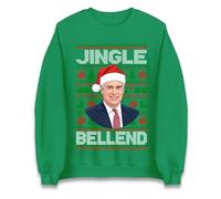 Prince Andrew Jungle Bellend Christmas Jumper, Funny Rude Xmas Festive Sweatshirt, Xmas Gift Top Kelly Green