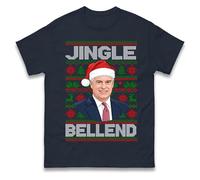 Prince Andrew Jungle Bellend Christmas T Shirt, Funny Rude Xmas Festive Tee Top, Xmas Gift Top Navy