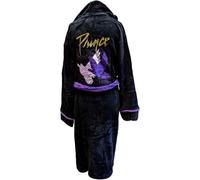 Prince Bathrobe Doves Logo Official – Black Super Soft Fleece Unisex M