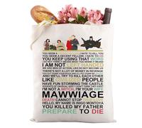 Prince Bride Movie Inspired Tote Bag 80s Movie Fans Gift As You Wish My Name Is Inigo Montoya Bag (YOU SEEM A DECENT FELLOW 3t)