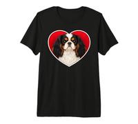 Prince Charles English Toy Spaniel Heart Premium T-Shirt