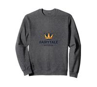 Prince Charming Fairytale Material Crown Magic Sweatshirt, Adult Unisex, Dark Heather Grey, XL