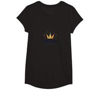 Prince Charming Fairytale Material Crown Magic T-Shirt, Girls, Black, Medium