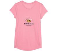 Prince Charming Fairytale Material Crown Magic T-Shirt, Girls, Pink, Medium