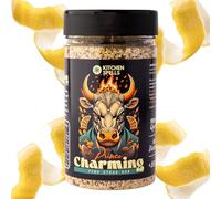 Prince Charming Fine Steak Rub - Fine Blend of Spices Infused With Zesty Lemon, Aromatic Garlic & Onion - For Amazing Beef Steaks - Meat Seasoning & Spice Dry Rub - Large Jar - 200 G