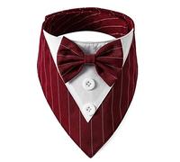 Prince-Collar for Cat Pet Neckerchief Suit Kitten Neck Decor Elegant Cat Collar with Bowtie Multi-Color Bandana Cat Collars Bowtie
