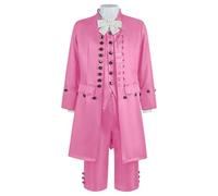 Prince Costume Men's 3-Piece - New Edelmann Coat Men's Embroidery Including Suit Vest & Trousers Steampunk Jacket Medieval Court Blazer Gothic Suit Royal Prince Clothing Carnival Halloween