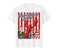 Prince Edward Island Canada Lobster Coastal Nautical Value Graphic T-Shirt, Men, White, L