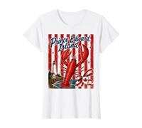 Prince Edward Island Canada Lobster Coastal Nautical Value Graphic T-Shirt, Women, White, S