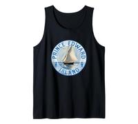 Prince Edward Island, Canada, Vintage Sailboat Design Tank Top