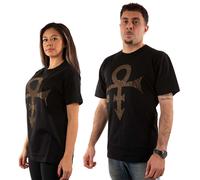 Prince Embellished T-Shirt: Gold Symbol OFFICIAL NEW