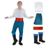 Prince Eric Costume for Mens Cosplay Halloween Uniform Outfits Dress Up XL