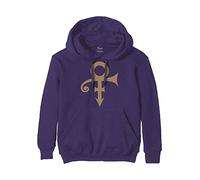 Prince Hoodie Symbol Unisex Long Sleeve Purple 50% Cotton 50% Polyester Size L