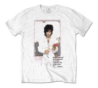 Prince Flower Picture & Text Official Unisex T-Shirt Various Sizes White