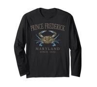 Prince Frederick Maryland Blue Crab Since 1649 Warm Grey Long Sleeve T-Shirt