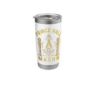 Prince Hall Mason Masonic Square & Compass Freemason Shriner Stainless Steel Insulated Tumbler