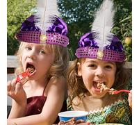 Prince Hat | Prince Costume Hat | Adult Turban With And Pearl Shiny Sequin Design For Role Play Game