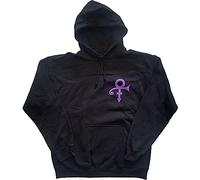 Prince Hoodie Lotus Flower Logo Official Mens Black Pullover L