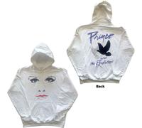 Prince Hoodie Faces and Doves Logo new Official Mens White Pullover