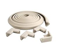 Prince Lionheart Cushiony Table Edge Guard | Soft & Cushiony Impact Absorbing Foam | 12'/3.65m roll & 4 Corners | Edge & Corner Protectors | Cut To Fit | Wipes Clean | Easy to Fit & Remove | Neutral