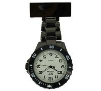 Prince London NY New York plastic nurses fob watch with pin - Grey with White Face