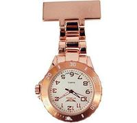 Prince London NY New York Rubberised Plastic Nurse FOB Watch with pin Unisex (Gold)