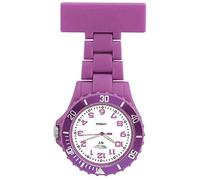Prince London NY New York Rubberised Plastic Nurse FOB Watch with pin Unisex (Purple)