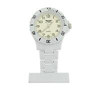 Prince LondonAN Rubberised White Rotating Bezel Unisex Nurses Fob Watch PI-2026