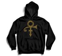 Prince Men's Symbol Pullover Regular Fit Crew Neck Long Sleeve Hoodie, Black (Black Black), Large (Manufacturer Size:Large)
